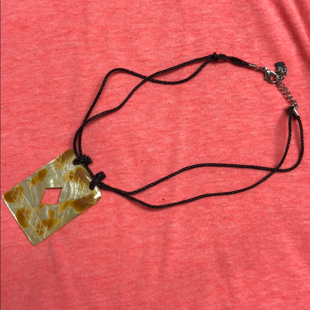 Chunky square necklace.